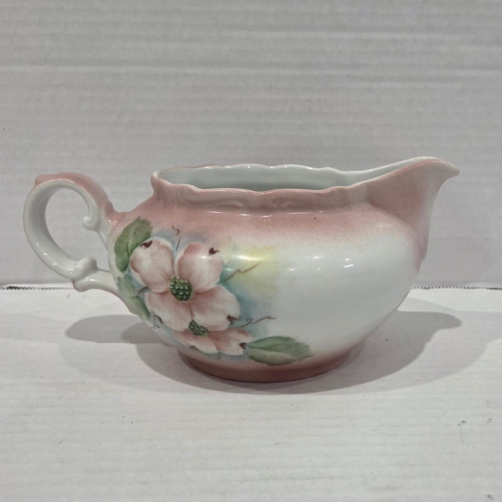 Winterling Bavaria Porcelain Creamer Hand Painted Dogwood Marge Hansen Germany